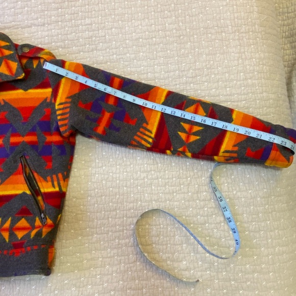 Pendleton Wool Jacket with Red and Orange Accents - Picture 9 of 9